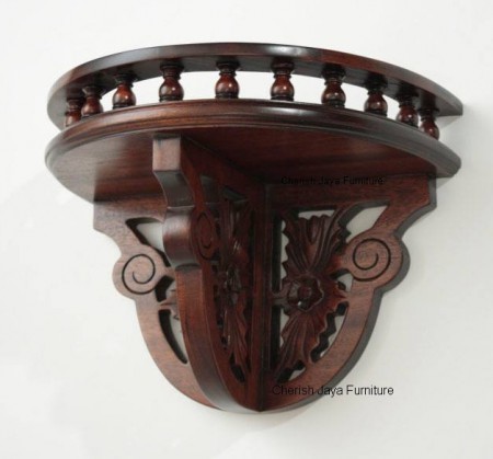 Code: PD 119-M Name: Wall Shelves Size: W=35 x D=21 x H=25 cm Wood: Solid Mahogany wood.﻿